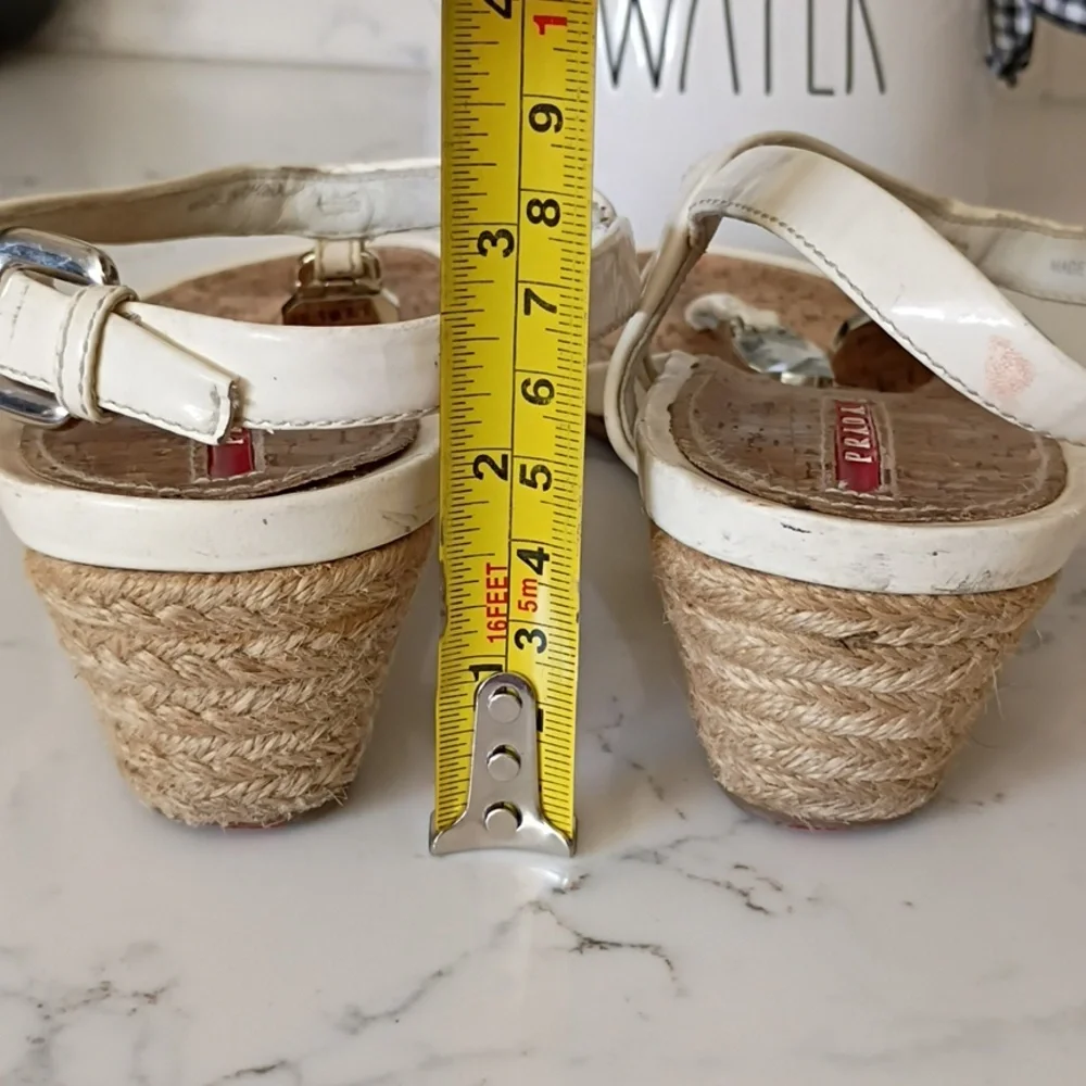PRADA ESPADRILLES WEDGES SANDALS - Picture 6 of 10